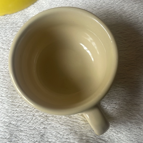 Espresso Cup and Saucer Yellow and Tan 2.67 ounces - Picture 7 of 10